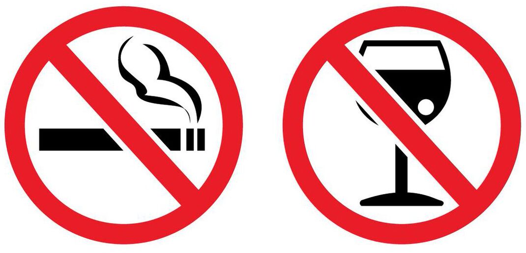 In case of rhinoplasty, you need to stop smoking and alcohol